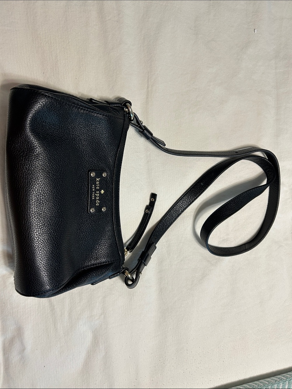 kate spade Black Pebbled Leather Crossbody Purse